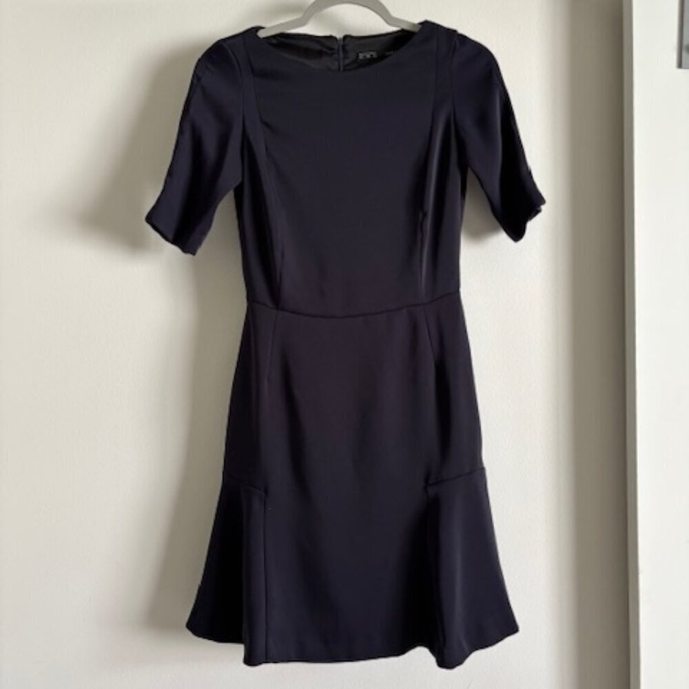 Zara Basics Navy Blur "Silky" cocktail dress size XS